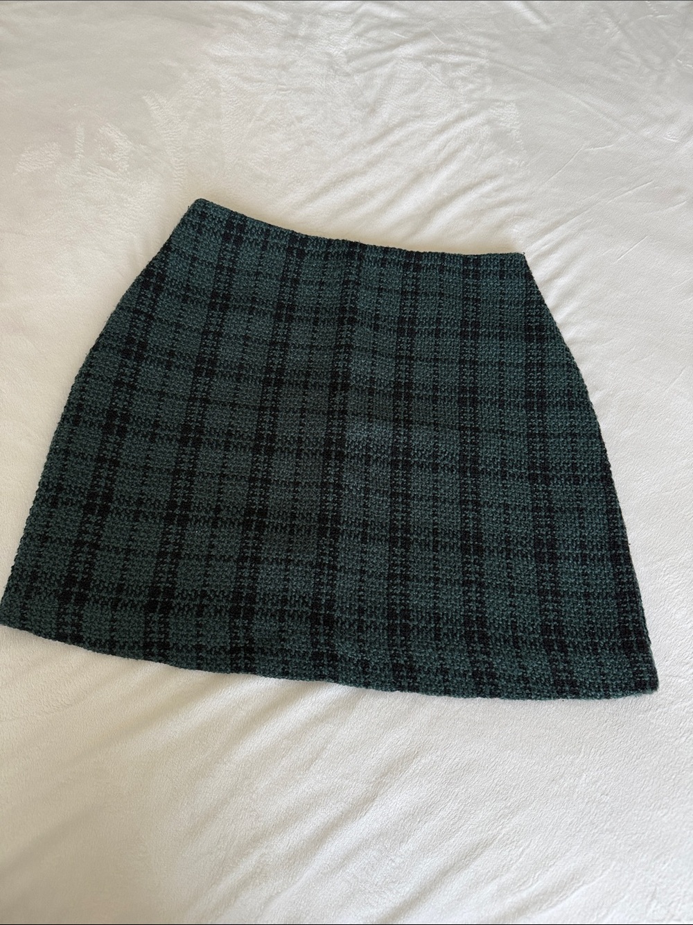 Ever New Teal and Black Plaid Mini Skirt